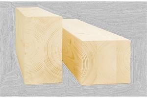 Ständerholz 2-fach NSI 80/80 13 m